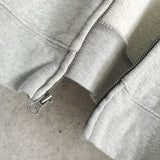 ポロ ラルフローレン フェルトロゴ フルジップ パーカー ライトグレー