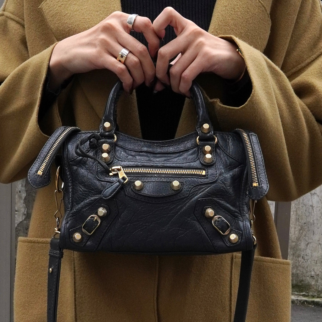 バレンシアガ ジャイアンドミニシティ レザー 2way ハンドバッグ