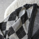 Argyle Pattern Cardigan