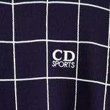 クリスチャン ディオール CDロゴ 半袖ポロニット ネイビー レディース