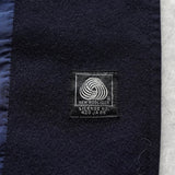 バーバリー ウール ステンカラーコート ネイビー