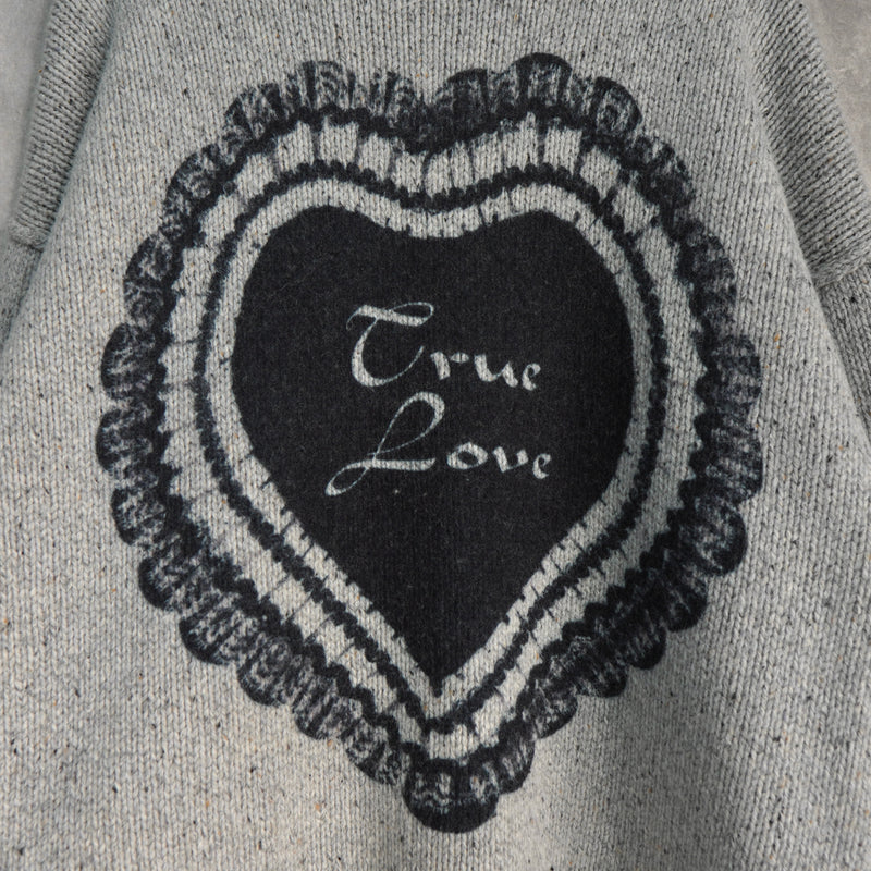 アクネ ストゥディオズ ハートプリント チャンキーニット セーター グレー タグ付き未使用品