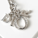 クリスチャン ディオール Diorロゴ チェーン ネックレス シルバー