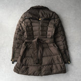 バーバリー 金ボタン ダウンジャケット ダウンコート ブラウン