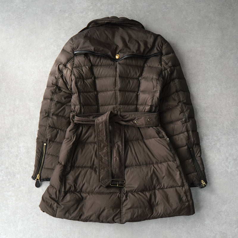 バーバリー 金ボタン ダウンジャケット ダウンコート ブラウン