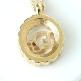 クリスチャン ディオール Diorロゴ オーバル ラインストーン ネックレス GPゴールド