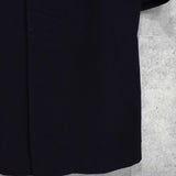 イヴ サンローラン ヴィンテージ ウールコート ステンカラーコート ネイビー