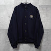 バーバリーヴィンテージ ホースロゴ エンブレム ストライプ柄裏地 ウール ブルゾン ネイビー メンズ