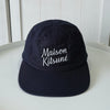 Maison Kitsune logo embroidered cap in navy