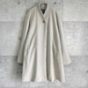 バーバリー ヴィンテージ ウール ノーカラーコート ライトグレー レディース