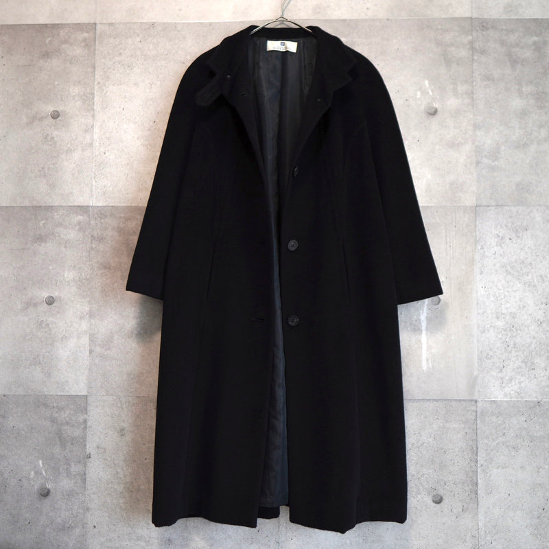 90's｜High-neck Angola Long Coat