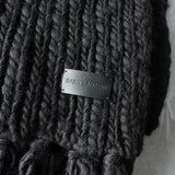 サンローラン パリ ニット フリンジ ロングマフラー