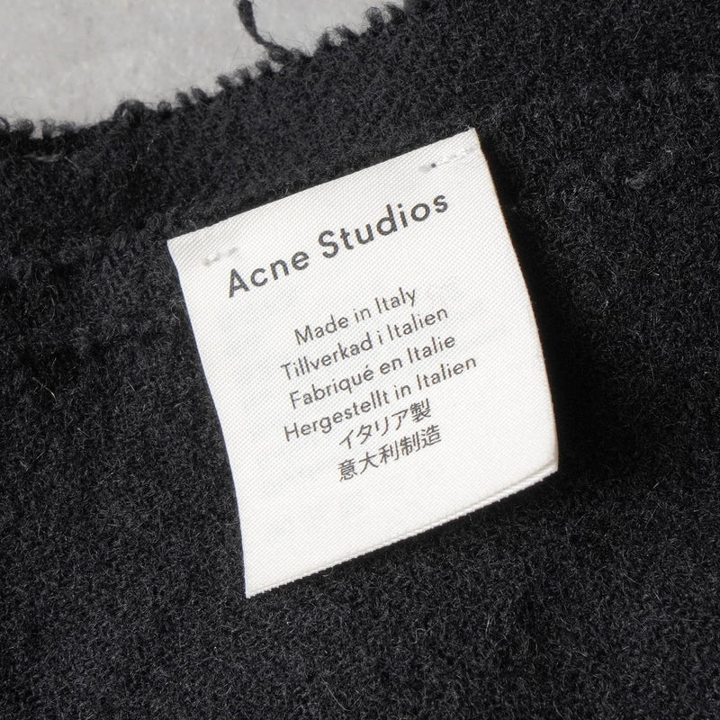 アクネ ストゥディオズ ロゴ ウール ストール マフラー ブラック