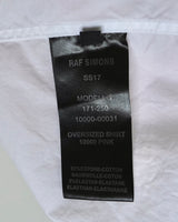 ラフシモンズ 17SS オーバーサイズ 長袖シャツ ホワイト S メンズ