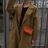 プラダ サフィアーノ レザー ミニ ショルダーバッグ ポシェット オレンジ