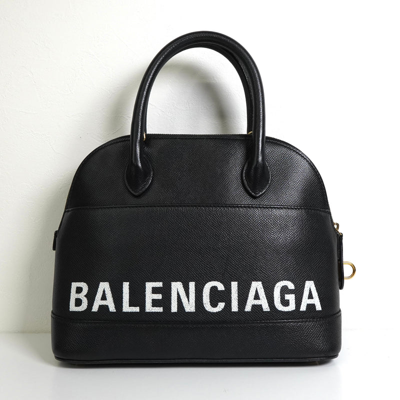 バレンシアガ ヴィル レザー 2way ハンドバッグ ショルダーバッグ ブラック