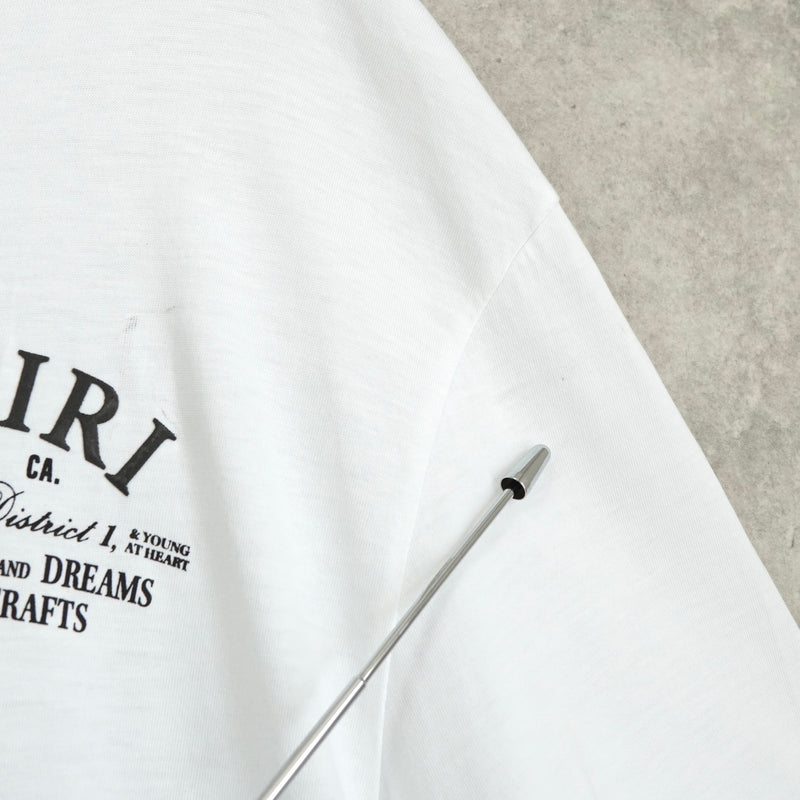アミリ Arts District Tee ロゴ 両面プリント Tシャツ ホワイト タグ付き未使用品