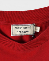 メゾン キツネ ロゴ Tシャツ レッド S レディース
