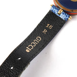 グッチ シェリーライン GP / QZ 白文字盤 腕時計 ウォッチ レザー ブルー 腕時計 ウォッチ 電池交換済