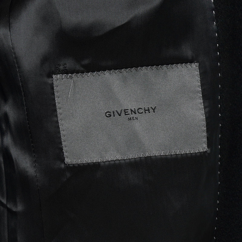 ジバンシィ カシミヤ混紡 チェスターコート ウールコート ブラック