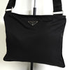 プラダ トライアングルロゴ テスート ポコノ ナイロン ショルダーバッグ ブラック