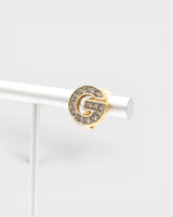 ジバンシー Gロゴ ラインストーン イヤリング GP ゴールド