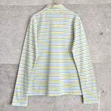 Logo Embroidery Half-zip Long Sleeve Top｜DEAD STOCK