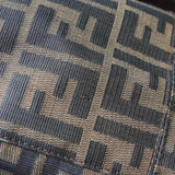 フェンディ マンマバケット ズッカ キャンバス / レザー ワンショルダーバッグ ブラウン