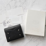 メゾン マルジェラ 4ステッチ 四つタグ レザー 三つ折り財布 コンパクトウォレット ブラック
