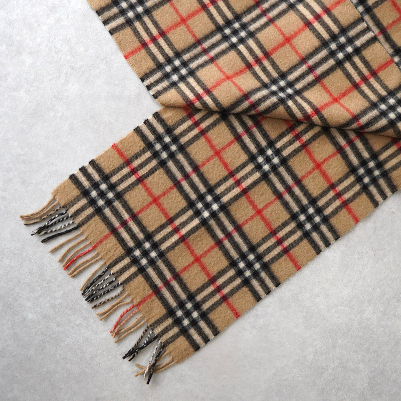 80's〜90's｜Nova Check Cashmere Muffler｜Made in England