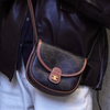 セリーヌ ミニ ブザス トリオンフ PVC / レザー ショルダーバッグ ブラック / ブラウン