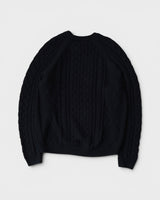 NL CABLE KNIT L/S ナイキ スウッシュ ケーブル編み ニット ブラック Lサイズ メンズ レディース