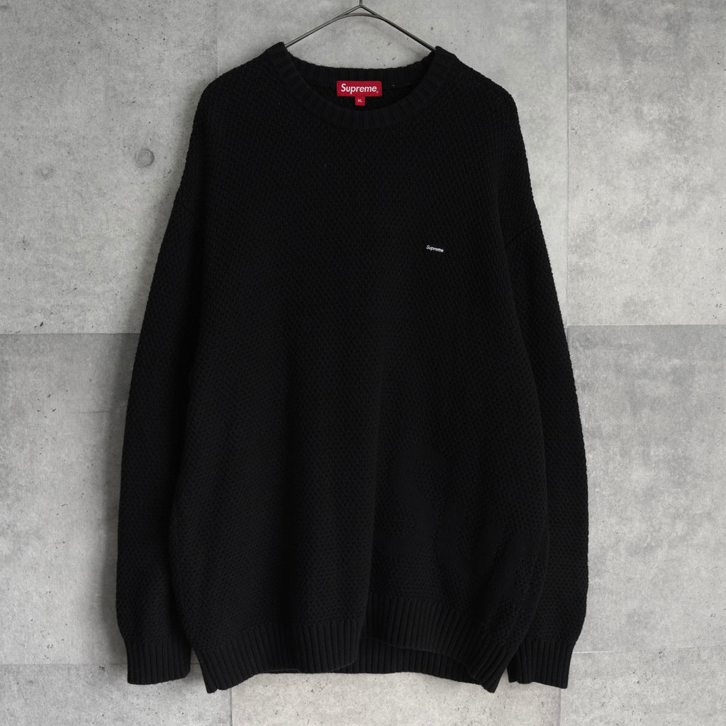 Supreme Textured Small Box Sweater シュプリーム スモール ボックスロゴ テクスチャー ニット ブラック