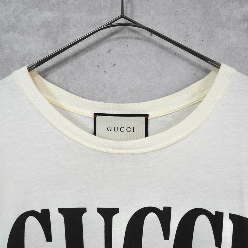 Gucci 象牙色经典徽标 T 恤