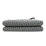 クリスチャン ディオール トロッター キャンバス / レザー トートバッグ ネイビー