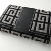 ジバンシィ ヴィンテージ Gロゴ キャンバス / レザー 二つ折り財布 グレー / ブラック 箱付き