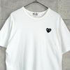プレイ コムデギャルソン ハートロゴ Tシャツ ホワイト