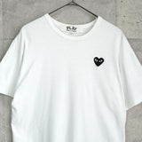 プレイ コムデギャルソン ハートロゴ Tシャツ ホワイト