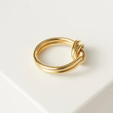 セリーヌ ダブルノット リング 指輪 GP ゴールド 15号 メンズ / レディース