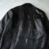 イヴ サンローラン ヴィンテージ 総裏地 YSLロゴボタン レザージャケット レザーブルゾン ブラック