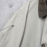 イヴ サンローラン ヴィンテージ リバーシブル YSLロゴ ブルゾン ジャケット ネイビー / アイボリー