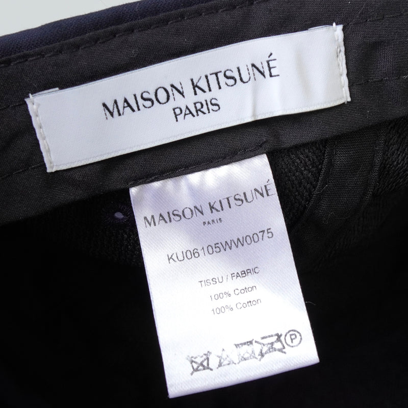 Maison Kitsune logo embroidered cap in navy