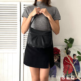 Leather One Shoulder Bag