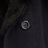 Fur Shawl Collar Wool Long Coat