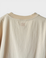 アミパリ アミ パリス ハートロゴ Tシャツ クリーム ベージュ XS レディース
