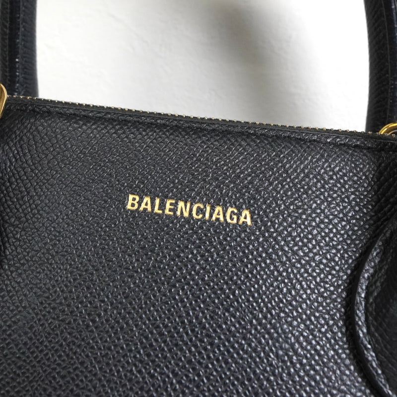 バレンシアガ ヴィル レザー 2way ハンドバッグ ショルダーバッグ ブラック