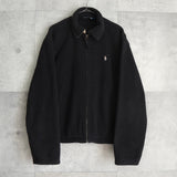 ポロ ラルフローレン スモールポニーロゴ フリース ジャケット ブルゾン ブラック メンズ