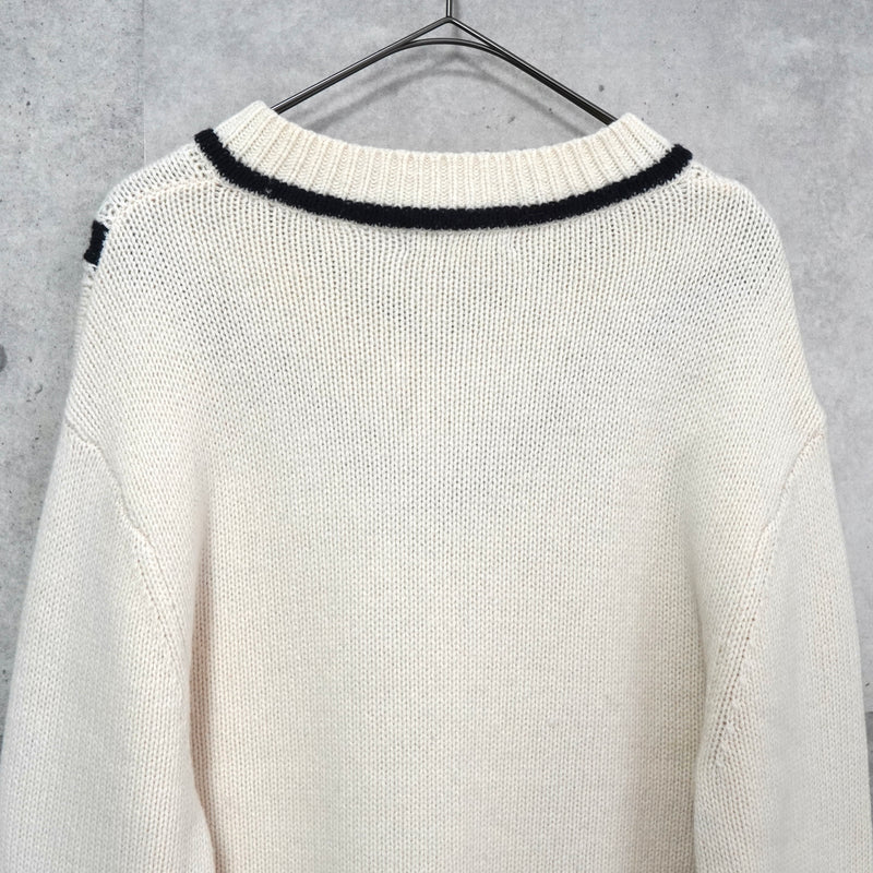 フレッド ペリー ロゴ チルデンニット アイボリー