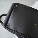 Dunhill Leather 2-Way Boston Bag in Black