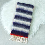 ロエベ アナグラム レザーパッチ モヘア マフラー マルチカラー